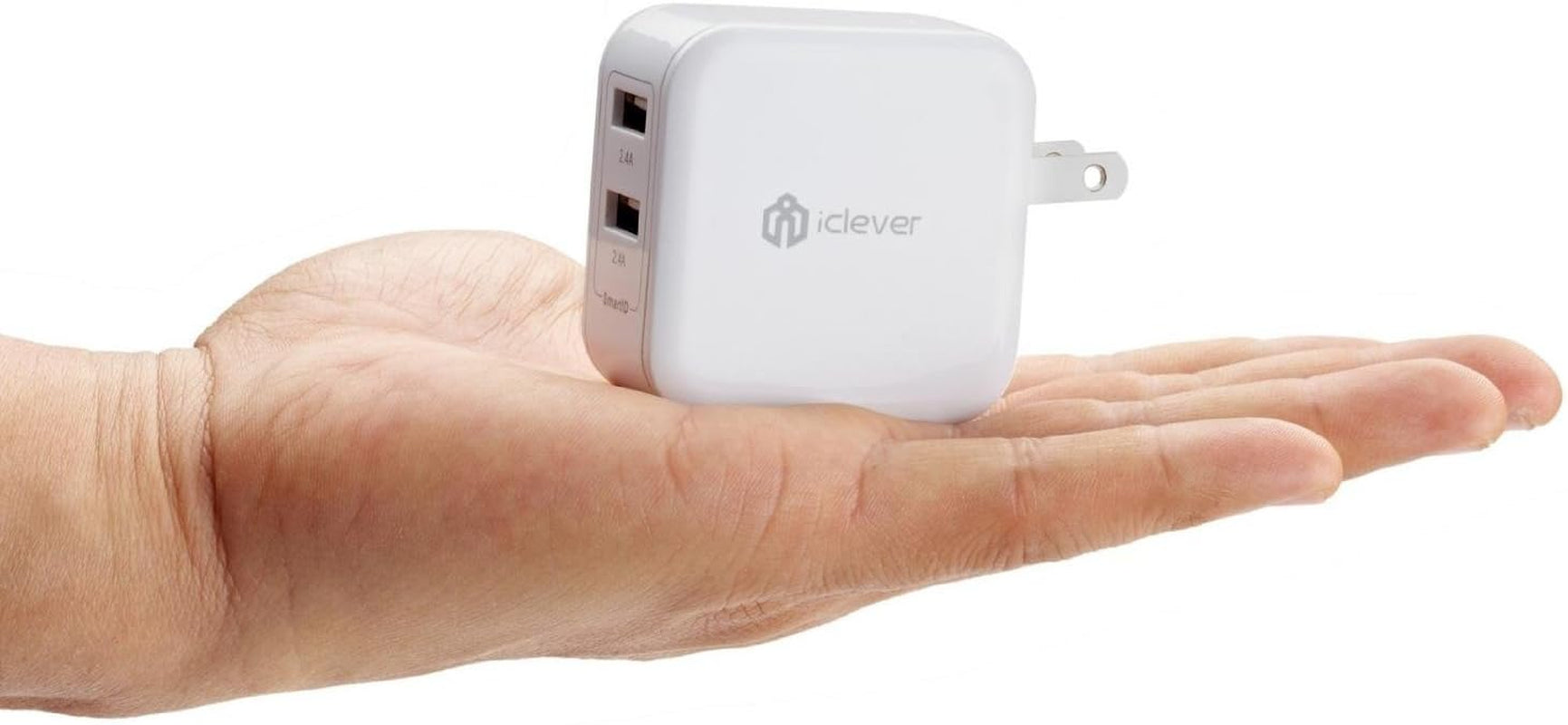 Boostcube 2Nd Generation 24W Dual USB Wall Charger with Smartid Technology, Foldable Plug, Travel Power Adapter for Iphone Xs/Xs Max/Xr/X/8 Plus/8/7 Plus/7/6S/6 Plus, Ipad Pro Air/Mini and Other Tablet